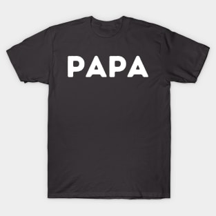 Papa Shirt White Letters T-Shirt